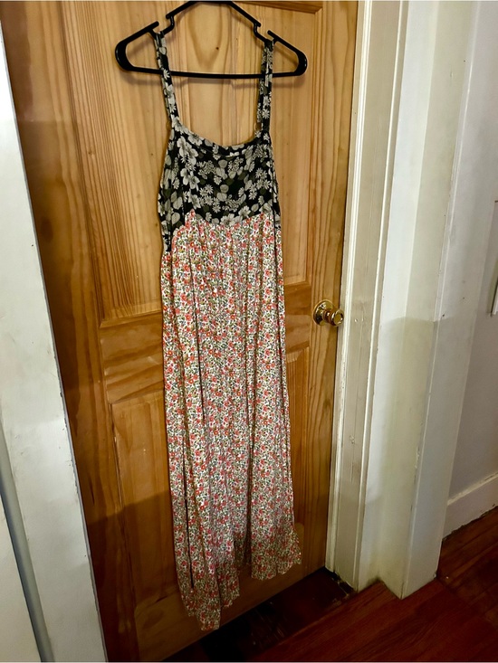 NATURAL LIFE Pants - NATURAL LIFE Black Floral Print Maxi Dress size L
